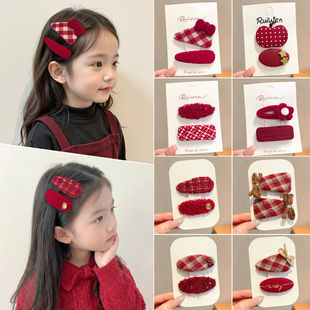 新年儿童布艺发夹2026新款蝴蝶结宝宝发卡碎发夹刘海夹女童发饰