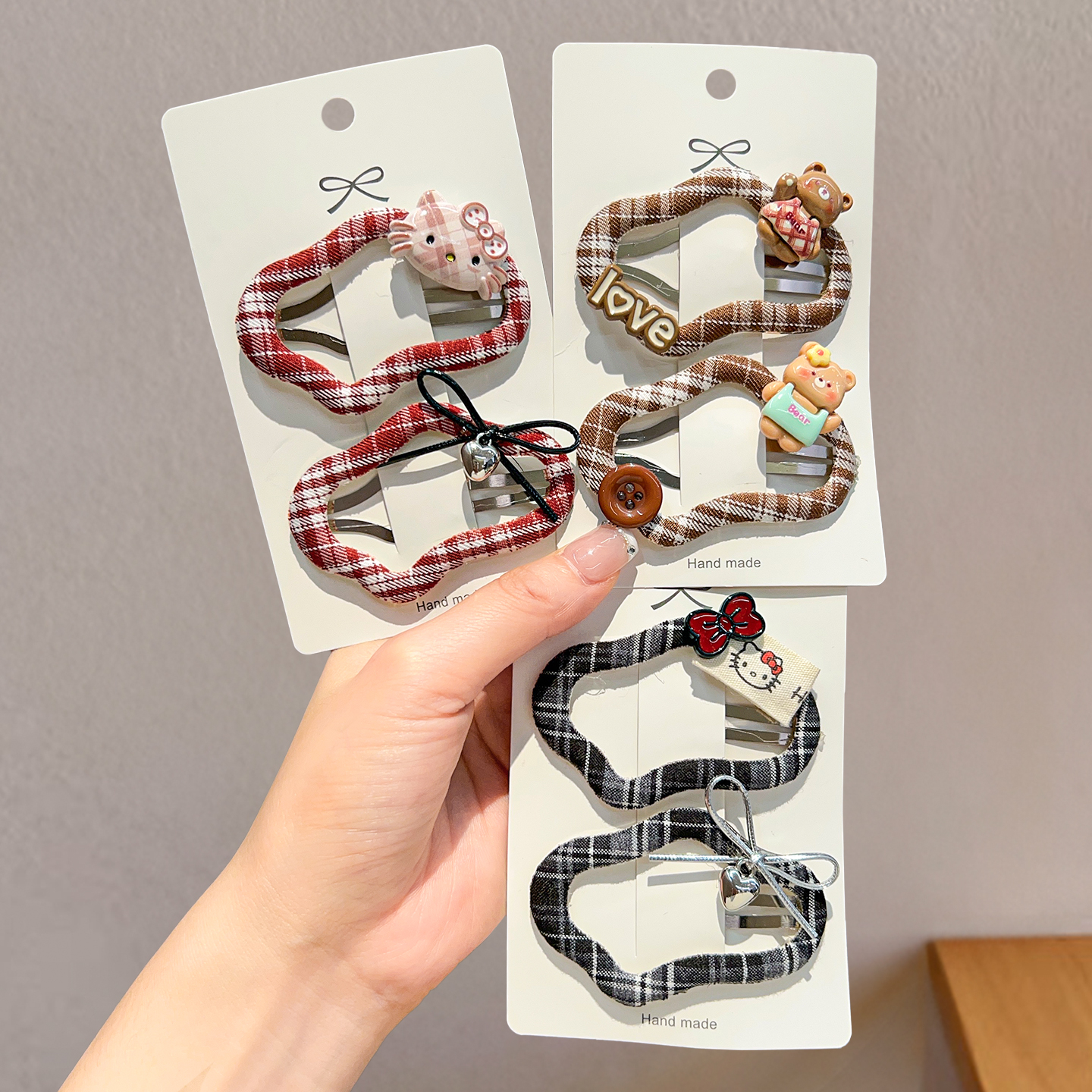 卡通云朵发夹KT猫夹子宝宝发夹儿童后脑勺前额碎发刘海夹头饰女童