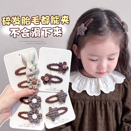 布艺发夹全包不伤发复古森系女童