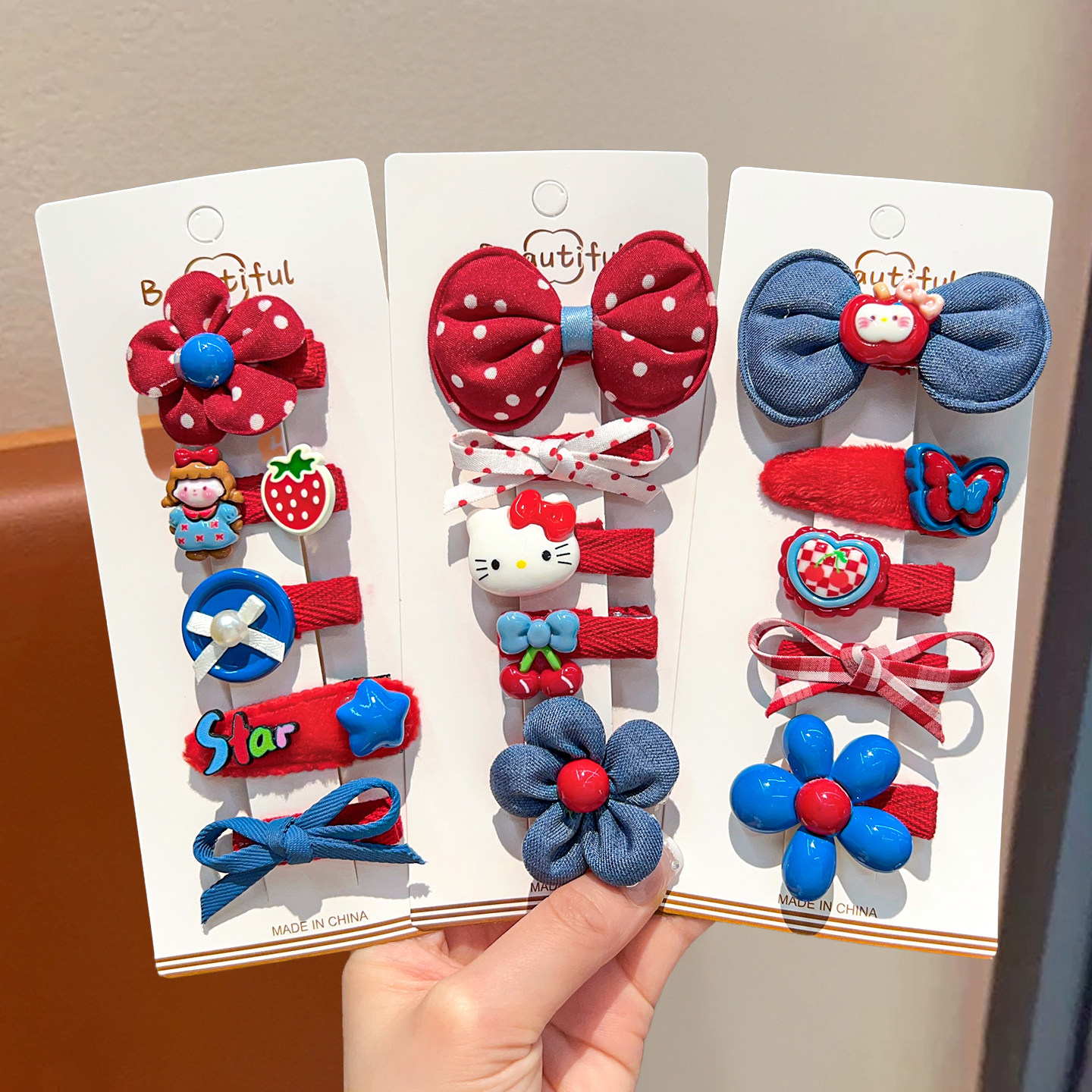 卡通蝴蝶结包布儿童宝宝发夹碎发侧边夹女童发卡甜美头饰发饰夹子,童装/婴儿装/亲子装,发饰,淘宝优惠券,粉丝福利购,淘宝优惠卷