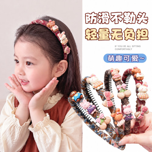 儿童卡通公仔发箍带齿防滑不勒头