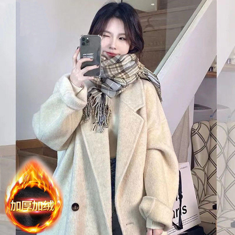 外穿大码呢子大衣小众中长款加厚夹棉毛呢外套女冬（加夹棉加里）,女装/女士精品,大码呢大衣,淘宝优惠券,粉丝福利购,淘宝优惠卷
