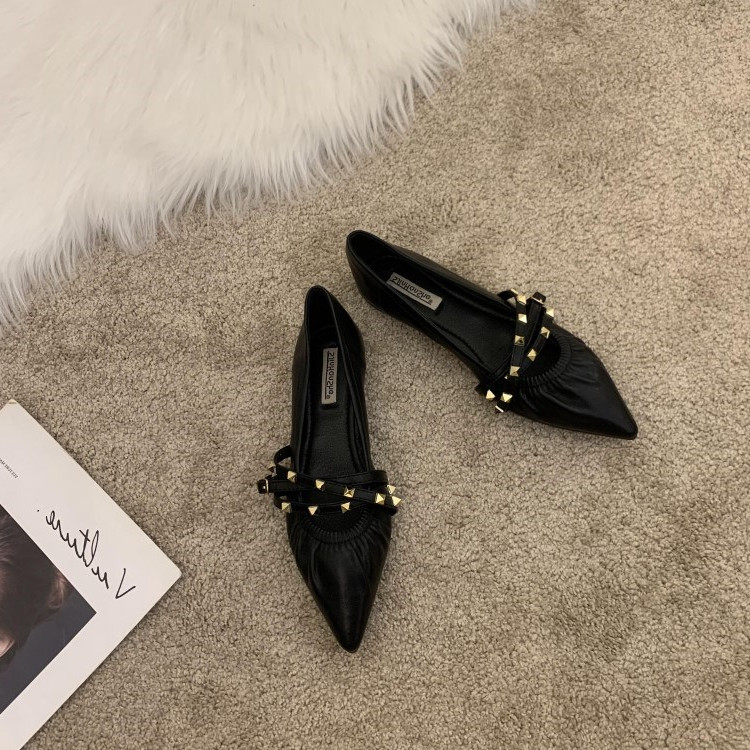 NO TABOOS ITSK SINGLE SHOES WOMENS POINTED TOE SHALLOW COMMUTER FLATS