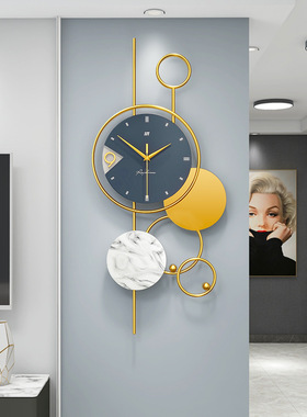 轻奢挂钟客厅高级感现代简约家用装饰时钟表挂墙免打孔创意a0692