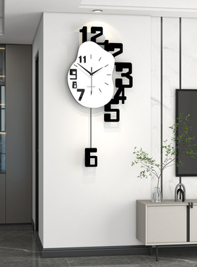 新款挂钟客厅高级感现代简约家用装饰时钟免打孔创意静音钟a0720