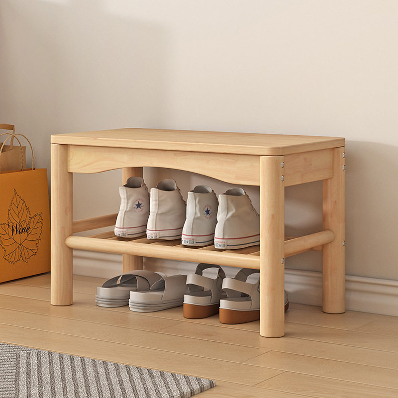 实木换鞋凳家用门口多功能鞋柜坐凳鞋架子简易实木宿舍防尘穿鞋凳