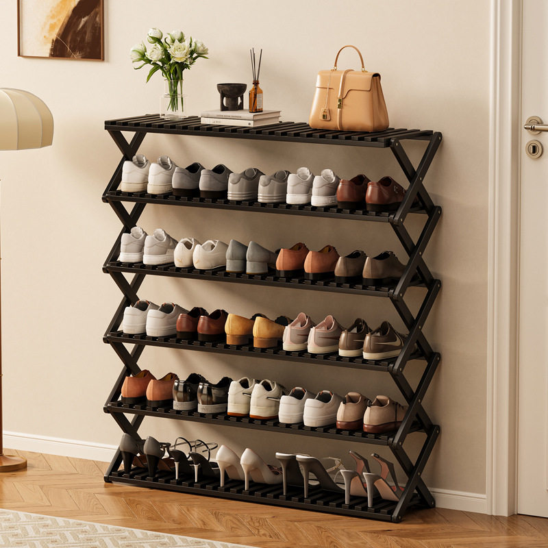 免安装简易鞋架可折叠鞋子架多层省空间家用门口入户窄小型竹鞋柜