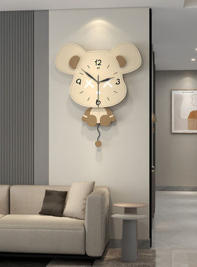 网红创意暴力熊挂钟客厅装饰时钟高级感挂墙时尚现代简约钟a0665
