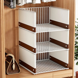 衣柜收纳分层架抽拉式家用衣橱分类置物架衣服整理神器多层储物架