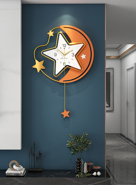 钟表客厅家用装饰时钟挂墙现代简约艺术挂表时尚创意网红挂a0700