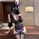 性感女仆制服蕾丝透视连体衣兔女郎内衣套装 角色扮演情调内衣大码