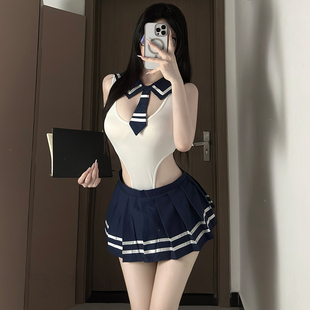 性感JK学院风水手制服肚兜女百褶裙角色扮演晴趣内衣套装 胖MM 大码