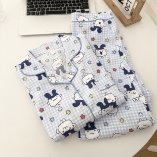 ins日系拓麻歌子睡衣春秋女麻美吉咪咪吉长袖长裤学生家居服套装