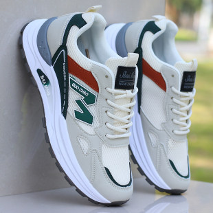 乔舟正品男鞋夏季新款网面防滑运动鞋男士百搭透气软底老爹跑步鞋