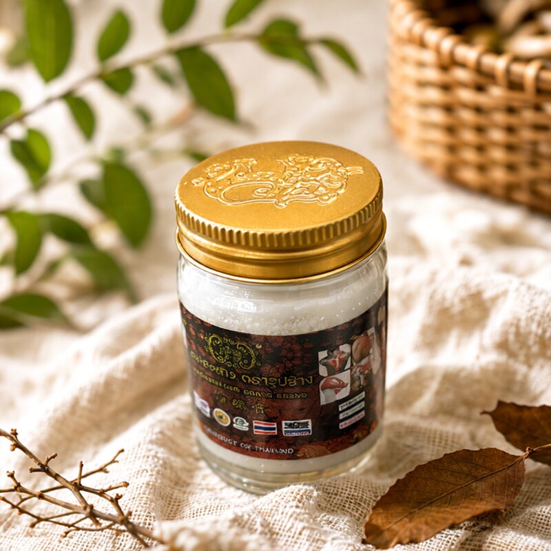 泰国gold elephant金象牌白药膏50g*3瓶/盒按摩膏缓解酸痛膏青草