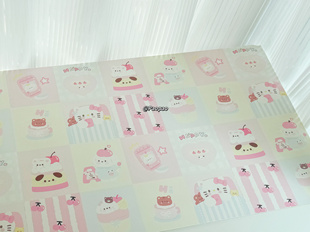 拼布系列布丁小狗皮革防水防滑可爱少女心桌垫键盘垫