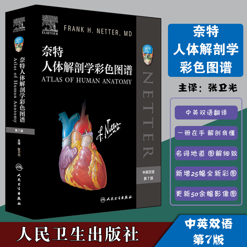 现货奈特人体解剖学彩色图谱