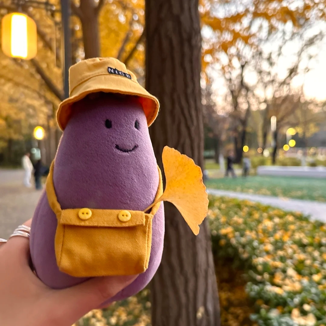 Jellycat17cm茄子娃衣渔