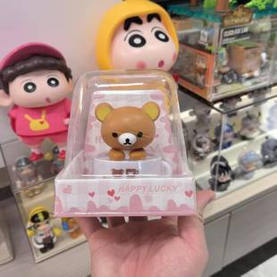 日系卡通点头轻松熊点头汽车桌面摆件太阳能汽车摇头装饰品车载