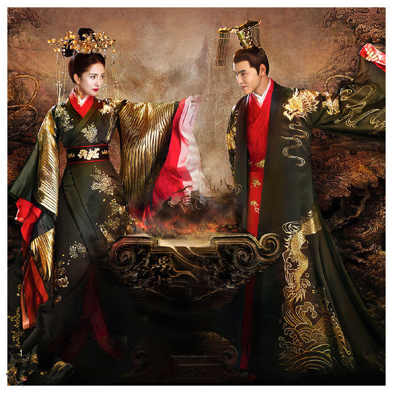 出租汉服婚服汉式周制扶摇同款古装中式婚礼喜服皇帝皇后演出服