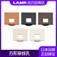 lamp蓝普方形圆孔穿线盒办公40mm桌穿线装 饰线盒方形穿线孔LS50KS