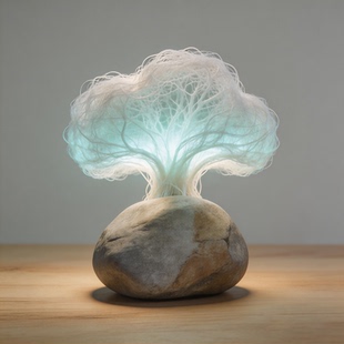 微光绿色苦情树床头小夜灯清冷梦幻氛围感情投影灯 2026新款