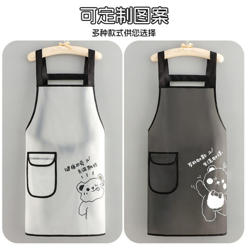 TPU防水防油免洗家用厨房围裙