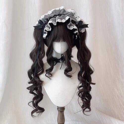 Lolita虎口夹洛丽塔双马尾假发