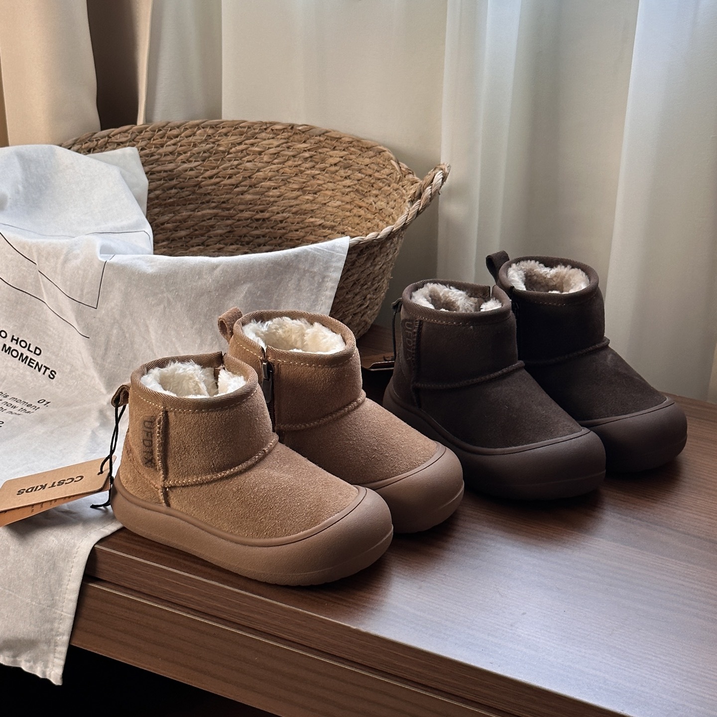 猪猪森米儿童雪地靴冬季新款