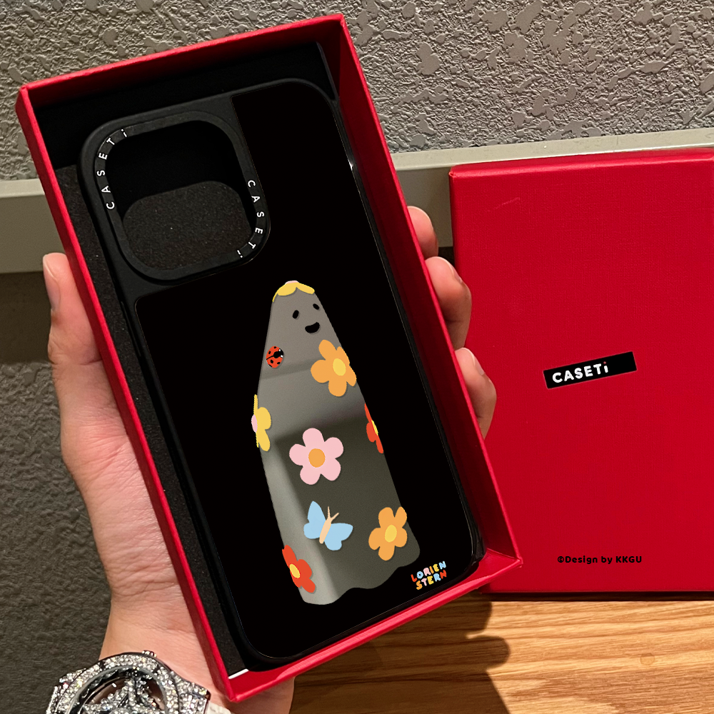 C家联名沈月同款幽灵镂空适用iphone16promax手机壳17pro苹果15plus磁吸MagSafe镜面14日韩卡通13趣味情侣ins