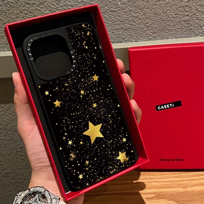 CAST联名黑金五角星星适用苹果16promax手机壳iphone17pro磁吸MagSafe防摔15plus保护套14情侣小众13新款网红