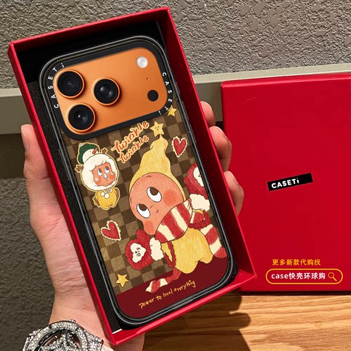 C家爱心围巾星星人适用iphone17promax手机壳16pro苹果15磁吸MagSafe透明14plus可爱Air卡通13女12趣味情侣