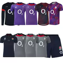 24-25 New National Team England Women's and Men's Long-Sleeved Shorts Rugby Uniforms Rugby Jerseys