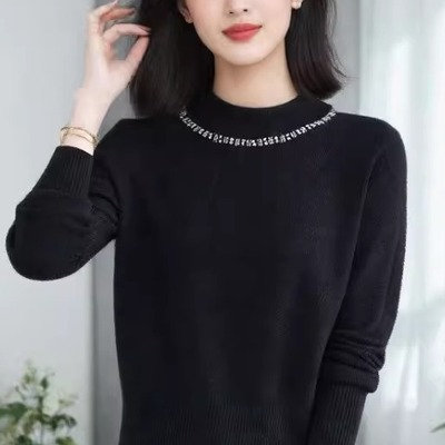 2025新款宽松打底衫漂亮女装轻奢高级感毛衣秋冬气质女士上衣内搭