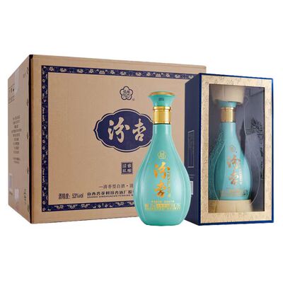 山西汾杏清雅私酿 清香型53度475ml*6瓶高度白酒粮食酒双支礼盒装