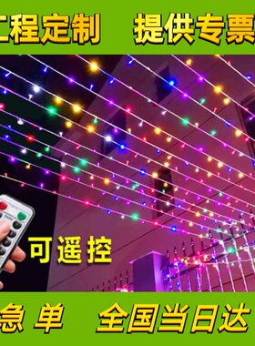 圣诞节遥控灯七彩色户外装饰闪光彩灯闪灯串灯满天星五颜六色的灯