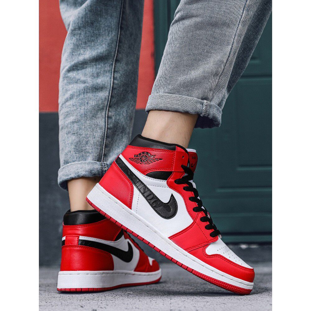 aj男鞋运动鞋黑红脚趾dunk高帮板鞋aj1倒勾篮球鞋sb空军一号女鞋