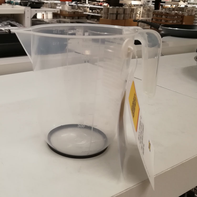 新品包邮IKEA宜家比霍瓦量壶厨房家用带刻度烘培用具透明塑料量杯
