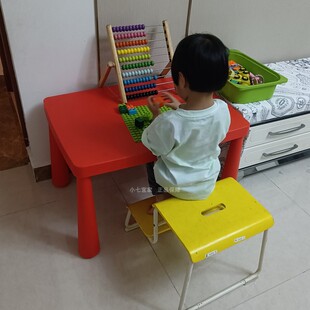 IKEA宜家正品玛莫特儿童桌家用男女宝宝学习写字桌轻便作业小桌子