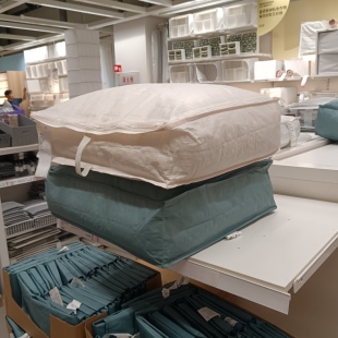 IKEA宜家正品布瓦拉衣物棉被储物收纳袋防尘袋防水防潮带拉链袋子