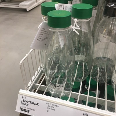 IKEA宜家正品斯坝唐水瓶透明玻璃水杯泡柠檬片果汁饮料喝水杯子