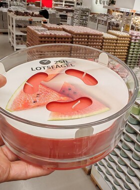 IKEA宜家正品洛兹法格杯装香味烛家用除异味无烟香薰蜡烛留香助眠