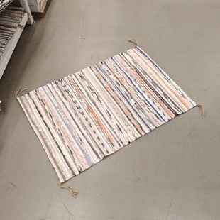 IKEA宜家正品特纳姆平织地毯60x90家用厨房吸水地垫全棉床边脚垫