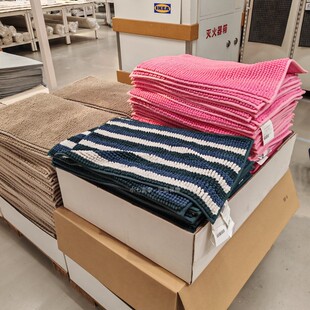 IKEA宜家正品托夫波浴室地垫柔软吸水防滑垫卫生间门口擦脚垫子