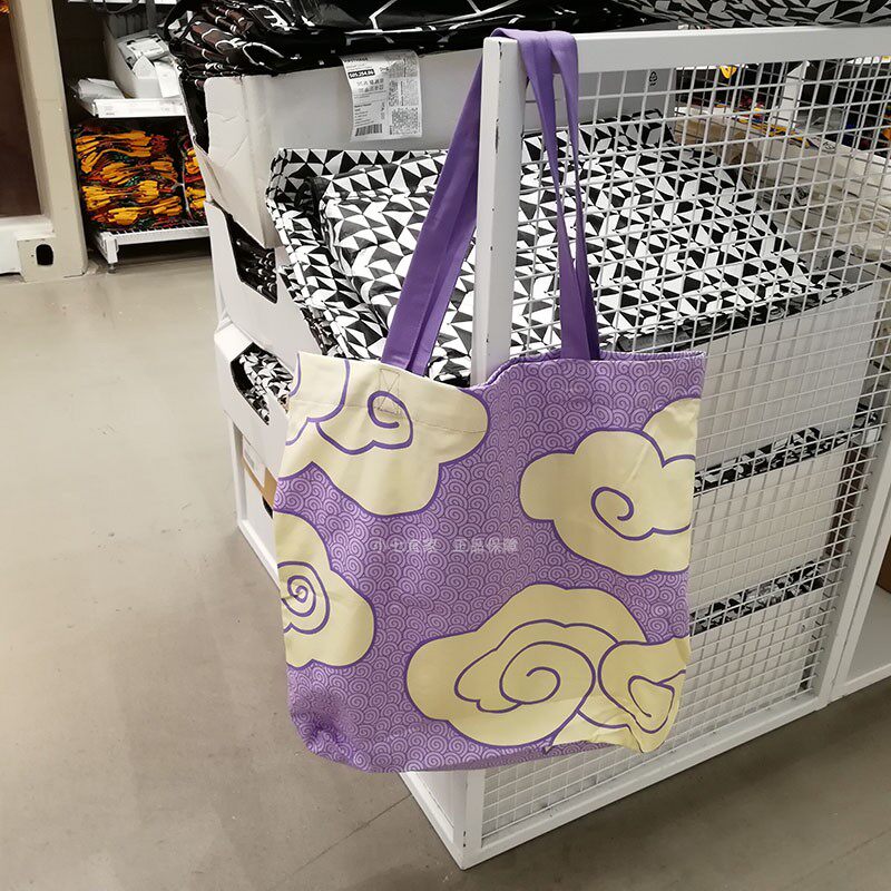 宜家正品限量版万德泰格袋上课资料收纳帆布袋单肩包大容量手提袋
