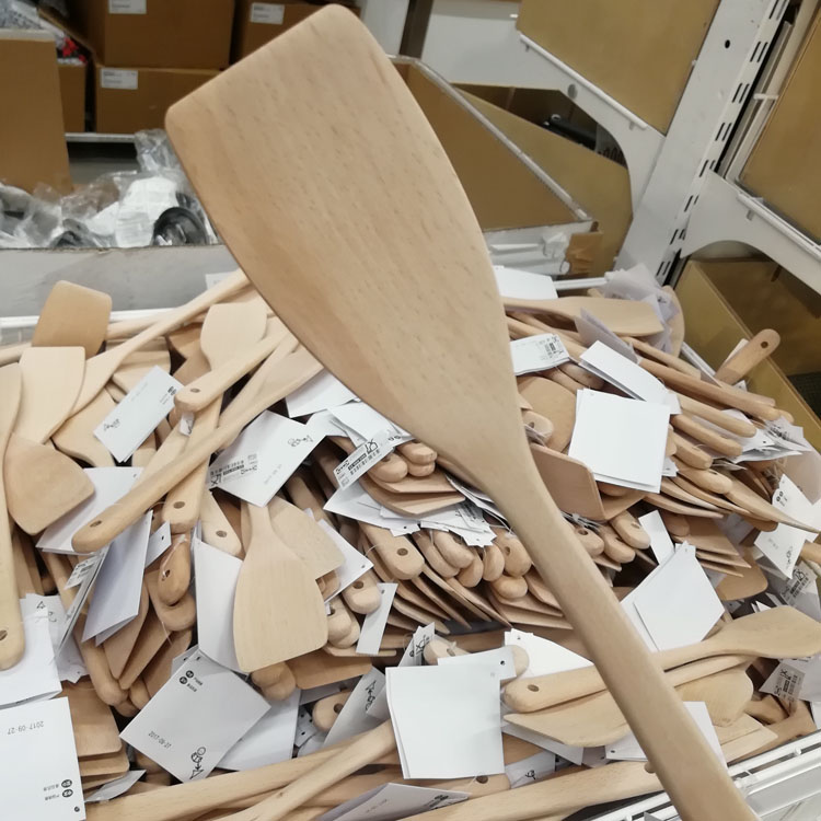 IKEA宜家乌弗玛锅铲厨房烹饪用具带涂层不粘锅炒菜铲装饭实木铲