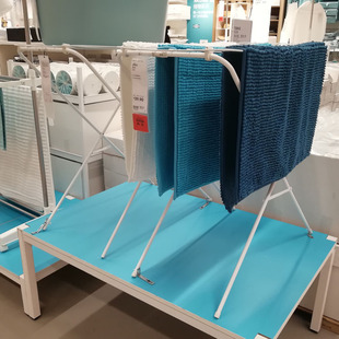 IKEA宜家加尔晾衣架阳台收纳整理架衣物洗晒小型可折叠晒衣架包邮