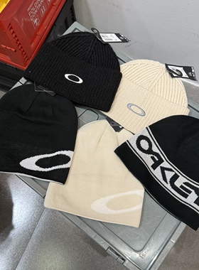 正品 Oakley欧克利毛线帽滑雪单板线帽冷帽男女刺绣秋冬保暖帽