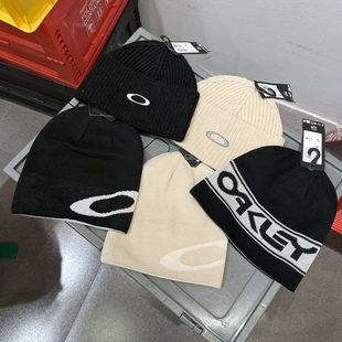 正品 Oakley欧克利毛线帽滑雪单板线帽冷帽男女刺绣秋冬保暖帽