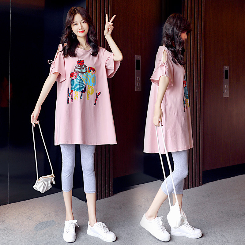 maternity dress Spring and summer jacket Short sleeved summer clothes Easy T-shirt Mushroom letter Fashionable suit Two piece setin the Maternity/Maternal supplies/Nutrition , Maternity , T-shirt  category - from Buy2taobao.com to provide professional Taobao agent buy service